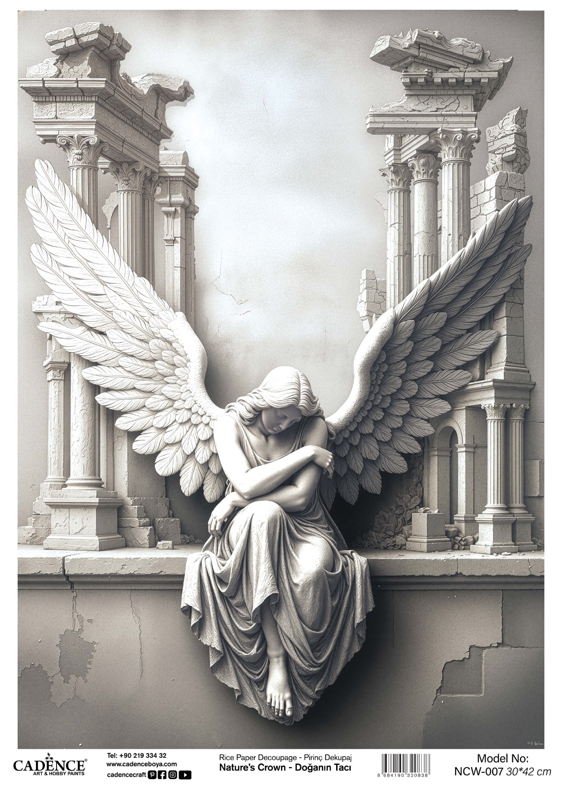 NATURES CROWN-DOĞANIN TACI-NCW-007-30X42-rice paper-pirinçdekopaj