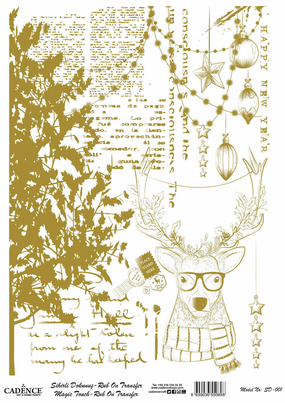  Sihirli Dokunuş Rub-On - Mery Christmas SD001